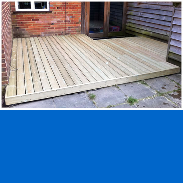 Photo of Softwood Decking Area.