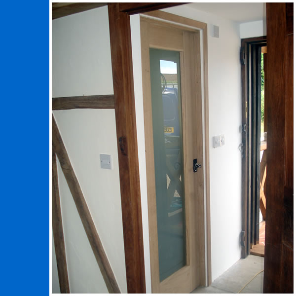 Photo of Solid Oak Glazed Internal Door.
