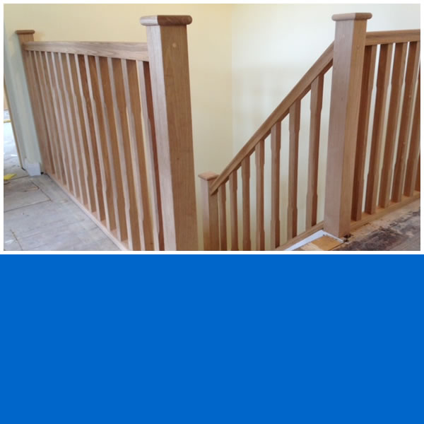 Photo of Posts, Handrails and Spindles fitted to existing staircase.