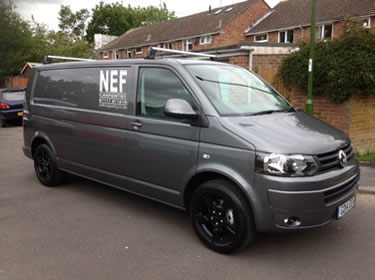 Photo of NEF Carpentry van.