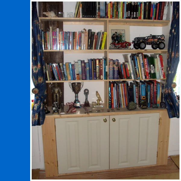 Photo of Pine Shelving and Storage Unit.
